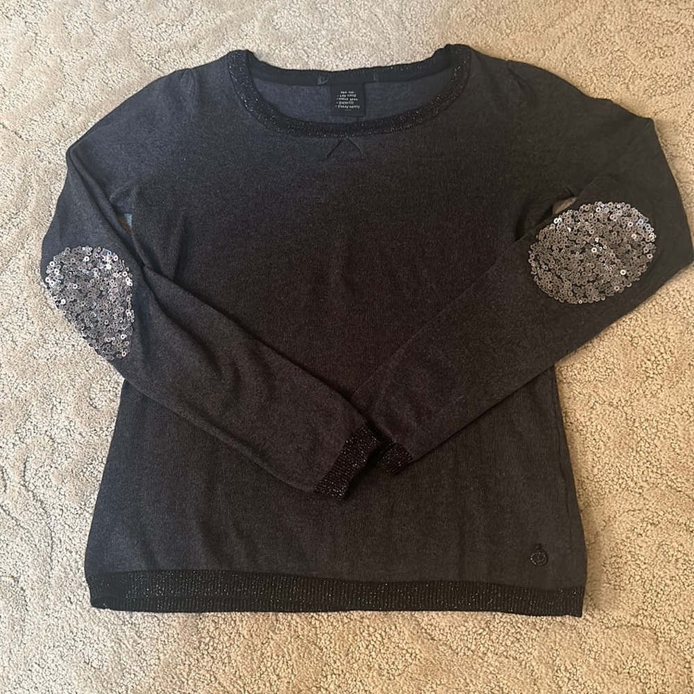 All Saints grey and metallic black sweater